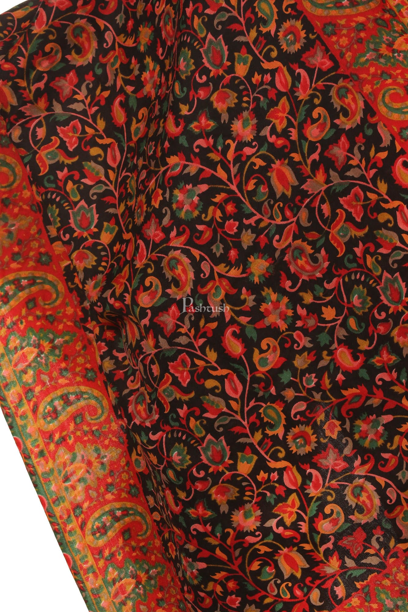 Pashtush India Womens Shawls Pashtush Womens Fine Wool  Blended Printed Stole Scarf