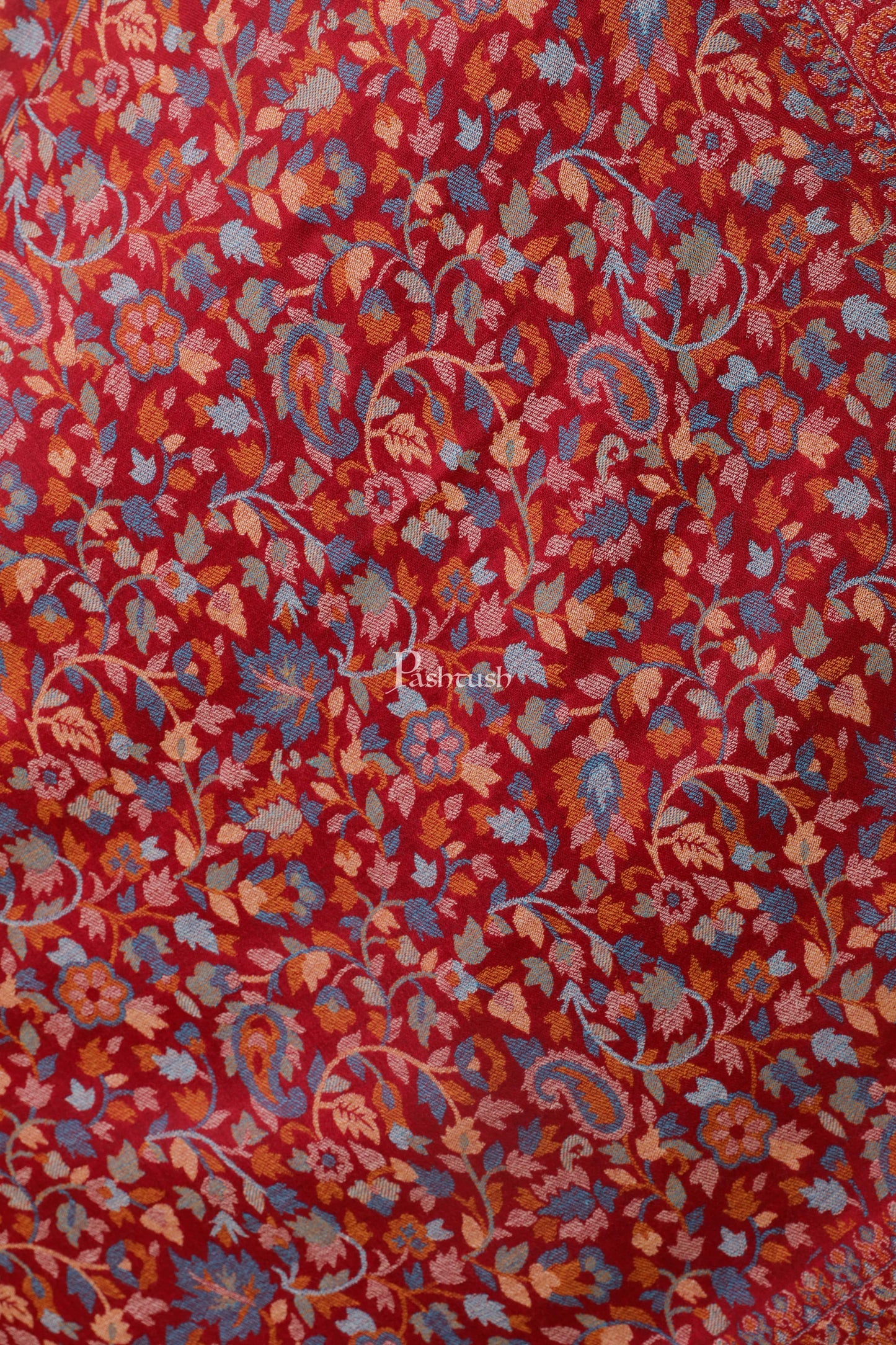 Pashtush India 100x200 Pashtush Womens Fine Wool Ethnic Weave Shawl, Soft and Warm