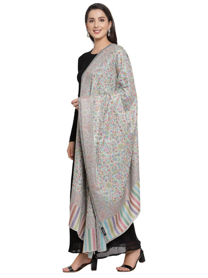 Pashtush India Womens Shawls Pashtush Womens Fine Wool Ethnic Weave Shawl, Soft And Warm