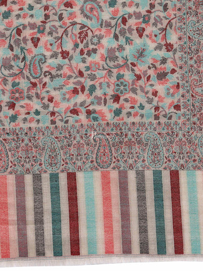 Pashtush India Womens Shawls Pashtush Womens Fine Wool Ethnic Weave Shawl, Soft And Warm