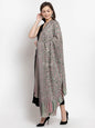 Pashtush India Womens Shawls Pashtush Womens Fine Wool Ethnic Weave Shawl, Soft And Warm, Beige
