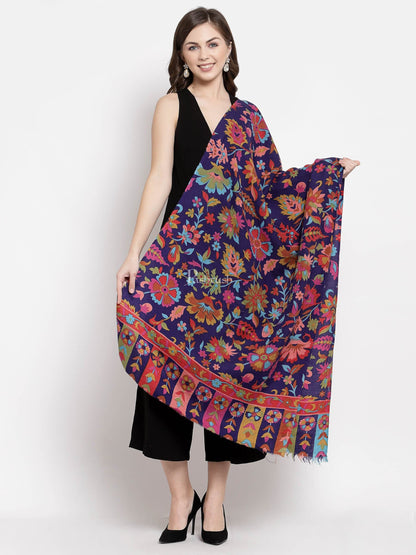 Pashtush India Womens Shawls Pashtush Womens Fine Wool Hand Printed Stole Scarf