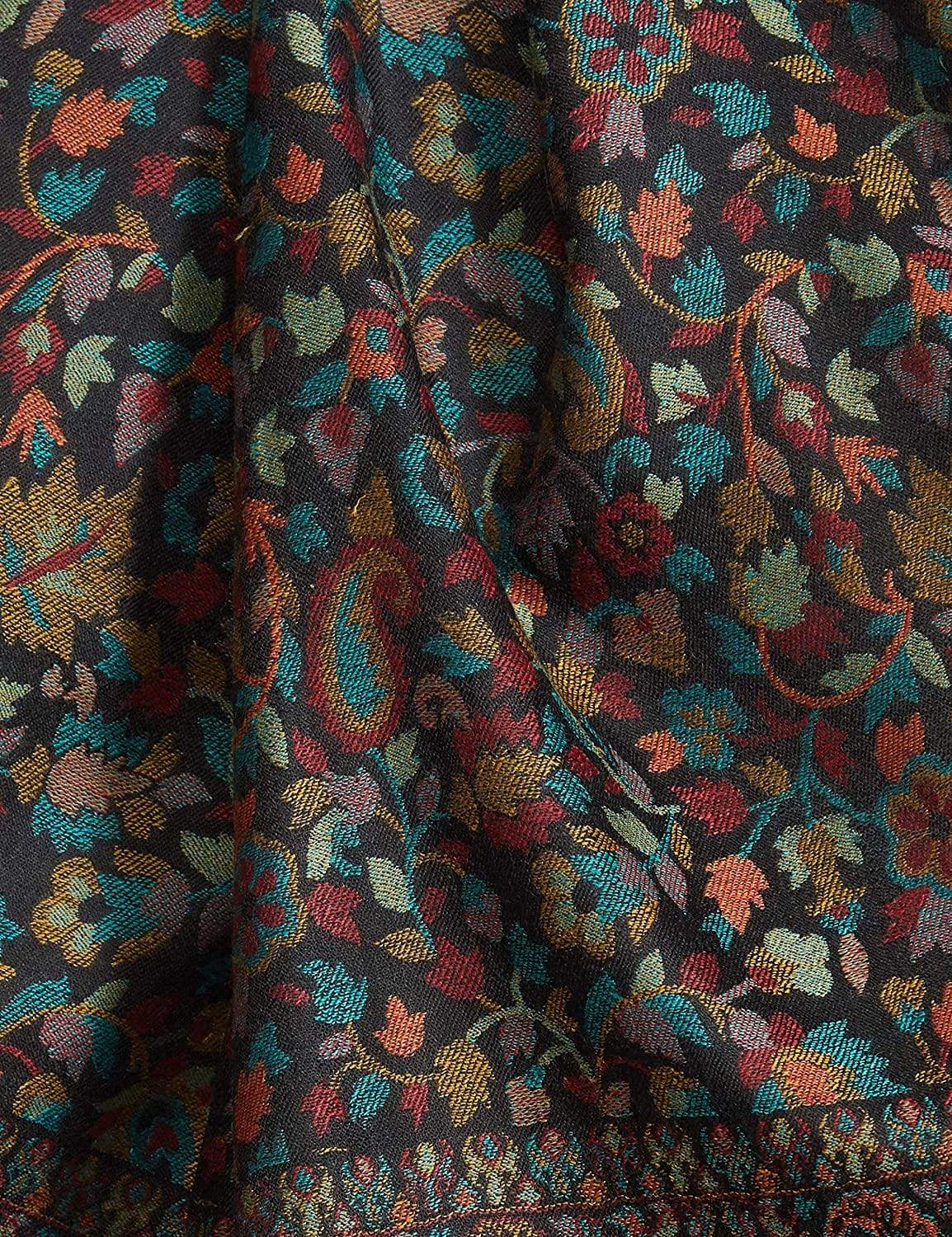 Pashtush India 100x200 Pashtush Womens Fine Wool Kaani Weave Shawl, Soft and Warm