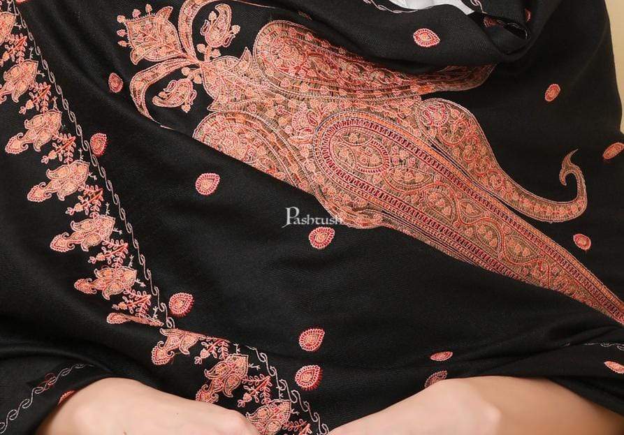 Pashtush India Shawl Pashtush Womens Fine Wool , kashmiri Sozni embroidery shawl