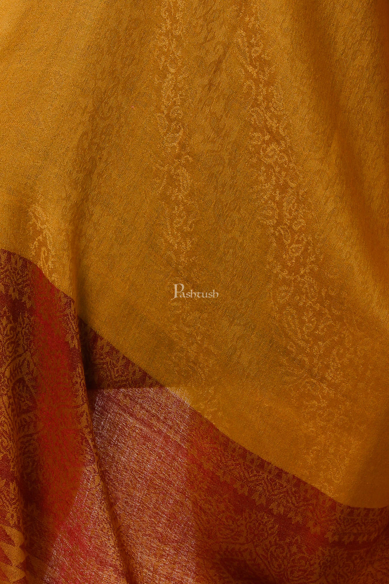 Pashtush India Womens Shawls Pashtush Womens Fine Wool Shawl, Amber