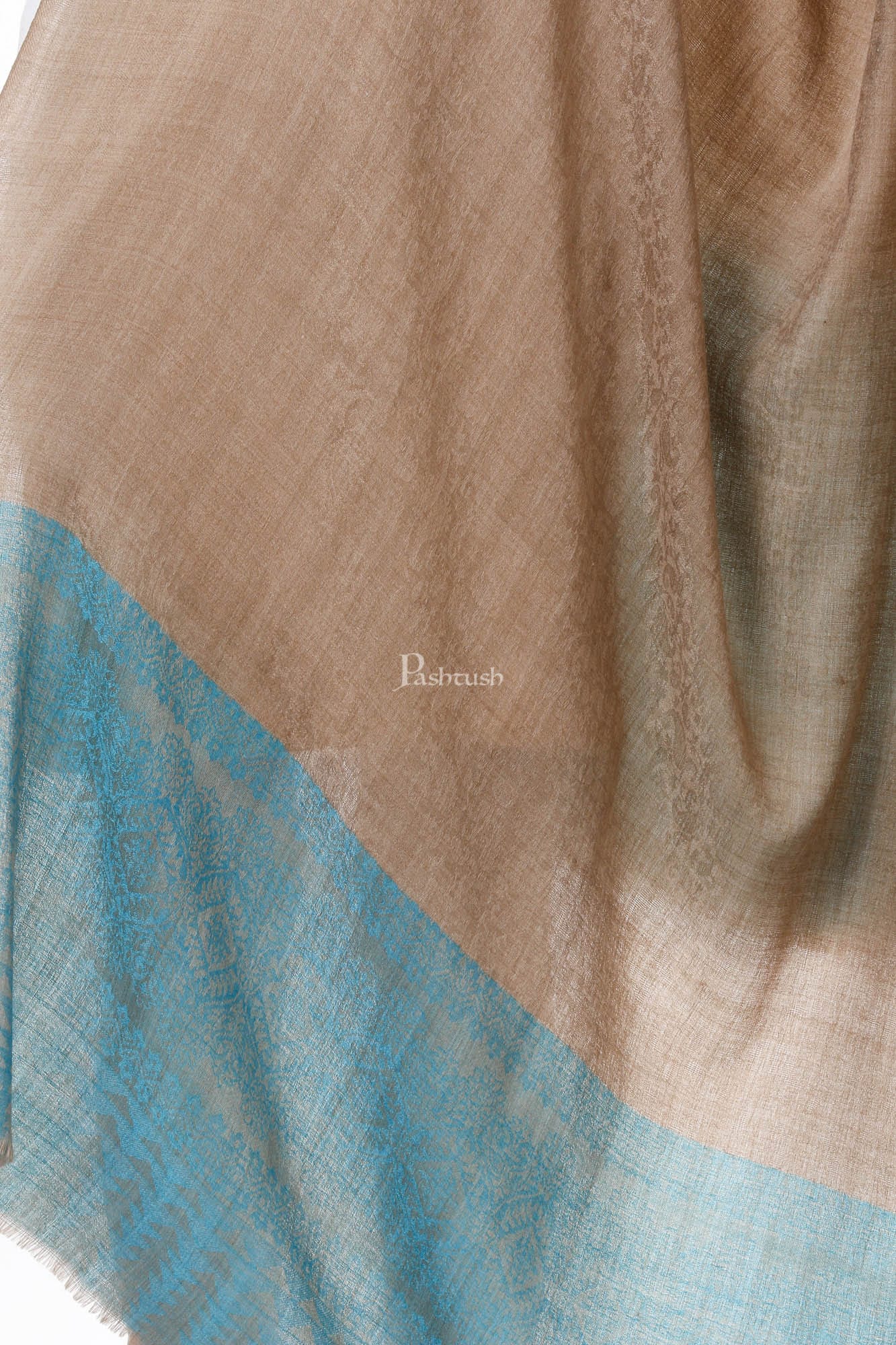 Pashtush India Womens Shawls Pashtush Womens Fine Wool Shawl, Arabian Shore