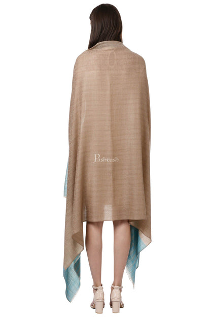 Pashtush India Womens Shawls Pashtush Womens Fine Wool Shawl, Arabian Shore