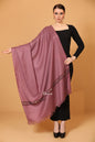 Pashtush India Womens Shawls Pashtush Womens Fine Wool Shawl, Aztec Weave, Woven Design, Peel Lilac