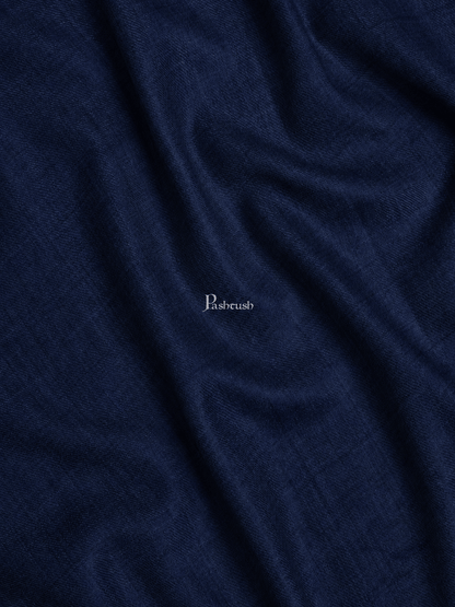 Pashtush India Womens Shawls Pashtush Womens Fine Wool Shawl, Basics, Extra Soft Warm Light Weight, Navy Blue