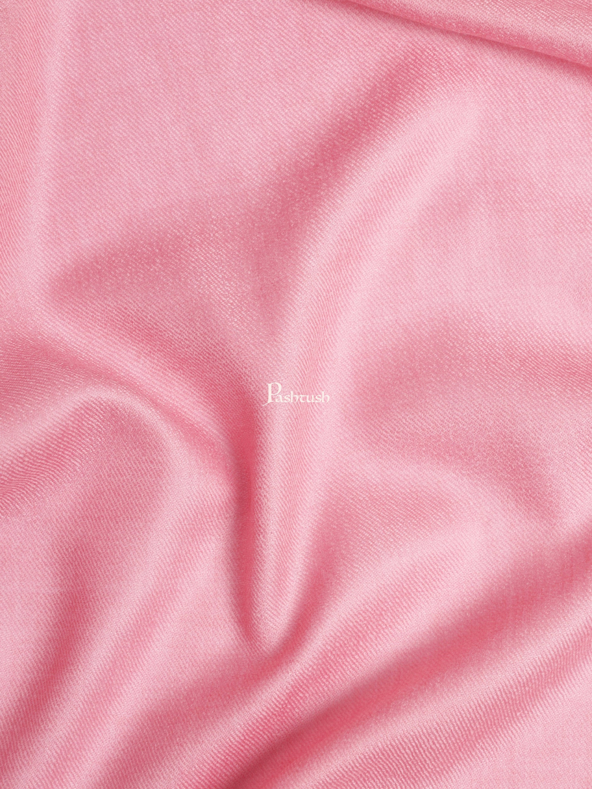 Pashtush India Womens Shawls Pashtush Womens Fine Wool Shawl, Basics, Extra Soft Warm Light Weight, Solid Blush Pink