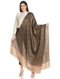 Pashtush India 100x200 Pashtush Womens Fine Wool Shawl, Black And Beige