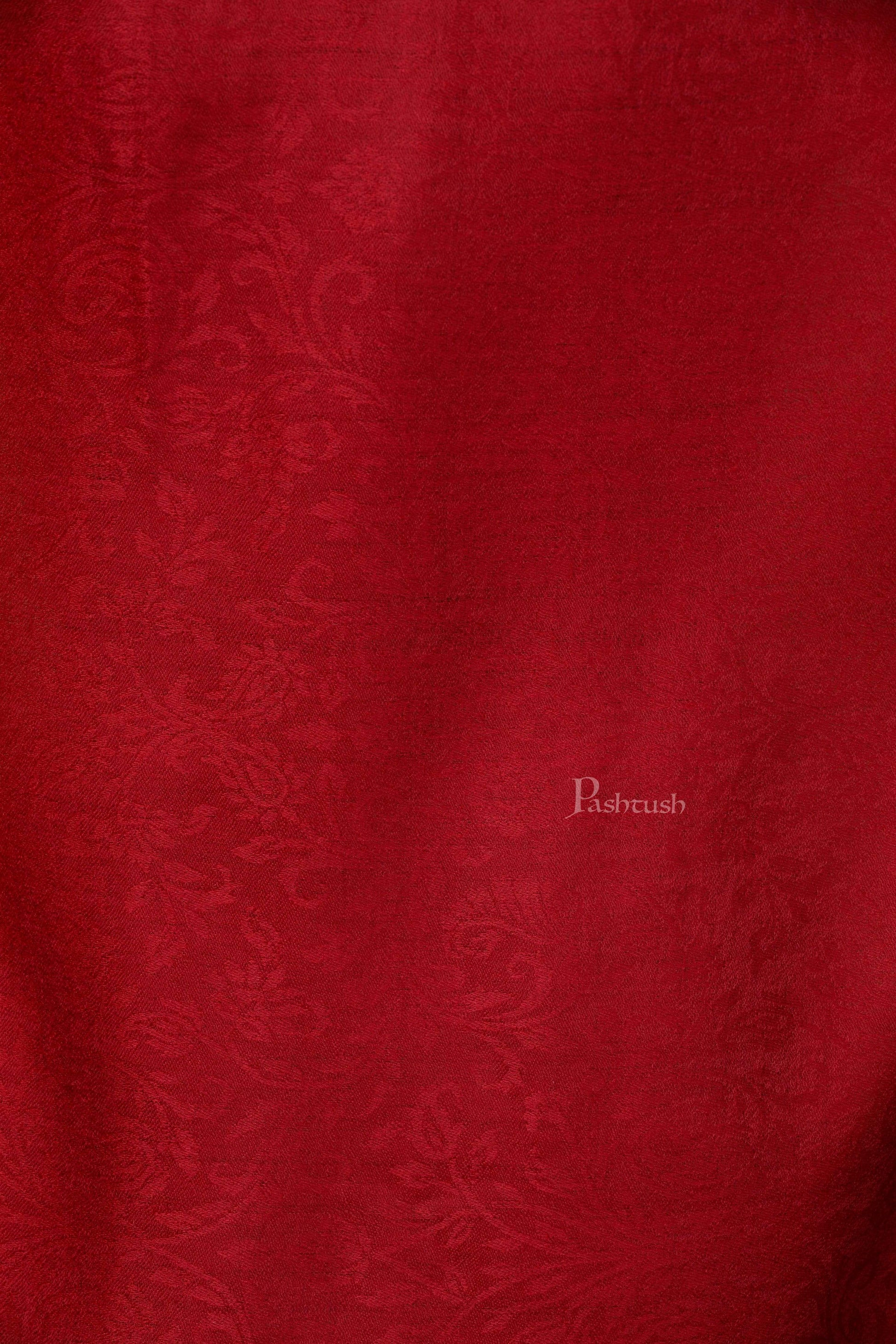 Pashtush Shawl Store Shawl Pashtush Womens Fine Wool Shawl, Carmine Maroon