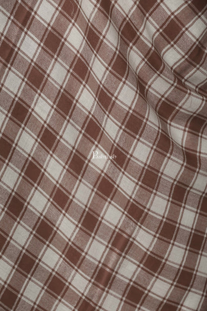 Pashtush India Womens Shawls Pashtush Womens Fine Wool Shawl, Checkered Design, Purple