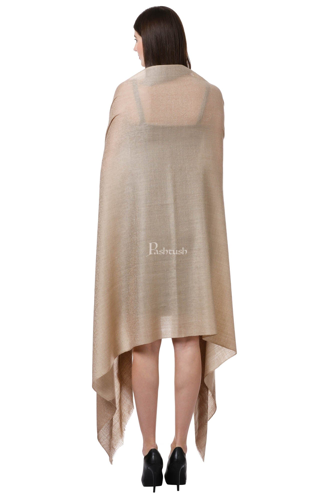 Pashtush India Womens Shawls Pashtush Womens Fine Wool Shawl, Cinnamon