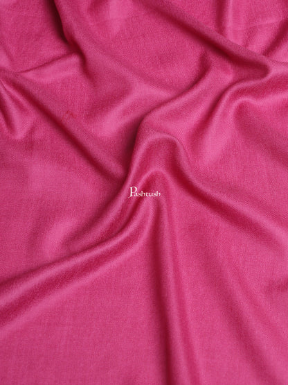 Pashtush India Womens Shawls Pashtush Womens Fine Wool Shawl, Extra Soft, Basics Solid, Fuschia