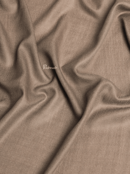 Pashtush India Womens Shawls Pashtush Womens Fine Wool Shawl, Extra Soft, Basics Solid, Taupe