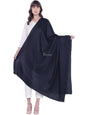 Pashtush India Womens Shawls Pashtush Womens Fine Wool Shawl, Extra Soft Warm - Light Weight, Navy Blue