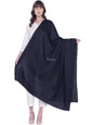 Pashtush India Womens Shawls Pashtush Womens Fine Wool Shawl, Extra Soft Warm - Light Weight, Navy Blue