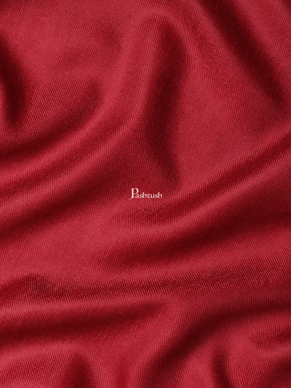 Pashtush India Womens Shawls Pashtush Womens Fine Wool Shawl, Extra Soft Warm - Light Weight, Solid Crimson