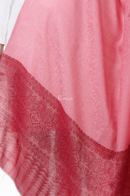 Pashtush India Womens Shawls Pashtush Womens Fine Wool Shawl, Flamingo Romance