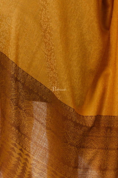 Pashtush India Womens Shawls Pashtush Womens Fine Wool Shawl, Marigold