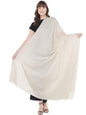 Pashtush India Womens Shawls Pashtush Womens Fine Wool Shawl, Natural, Extra Soft Warm - Light Weight, Beige