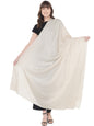 Pashtush India Womens Shawls Pashtush Womens Fine Wool Shawl, Natural, Extra Soft Warm - Light Weight, Beige
