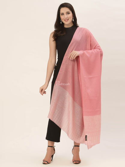 Pashtush India Womens Shawls Pashtush Womens Fine Wool Shawl, Pink