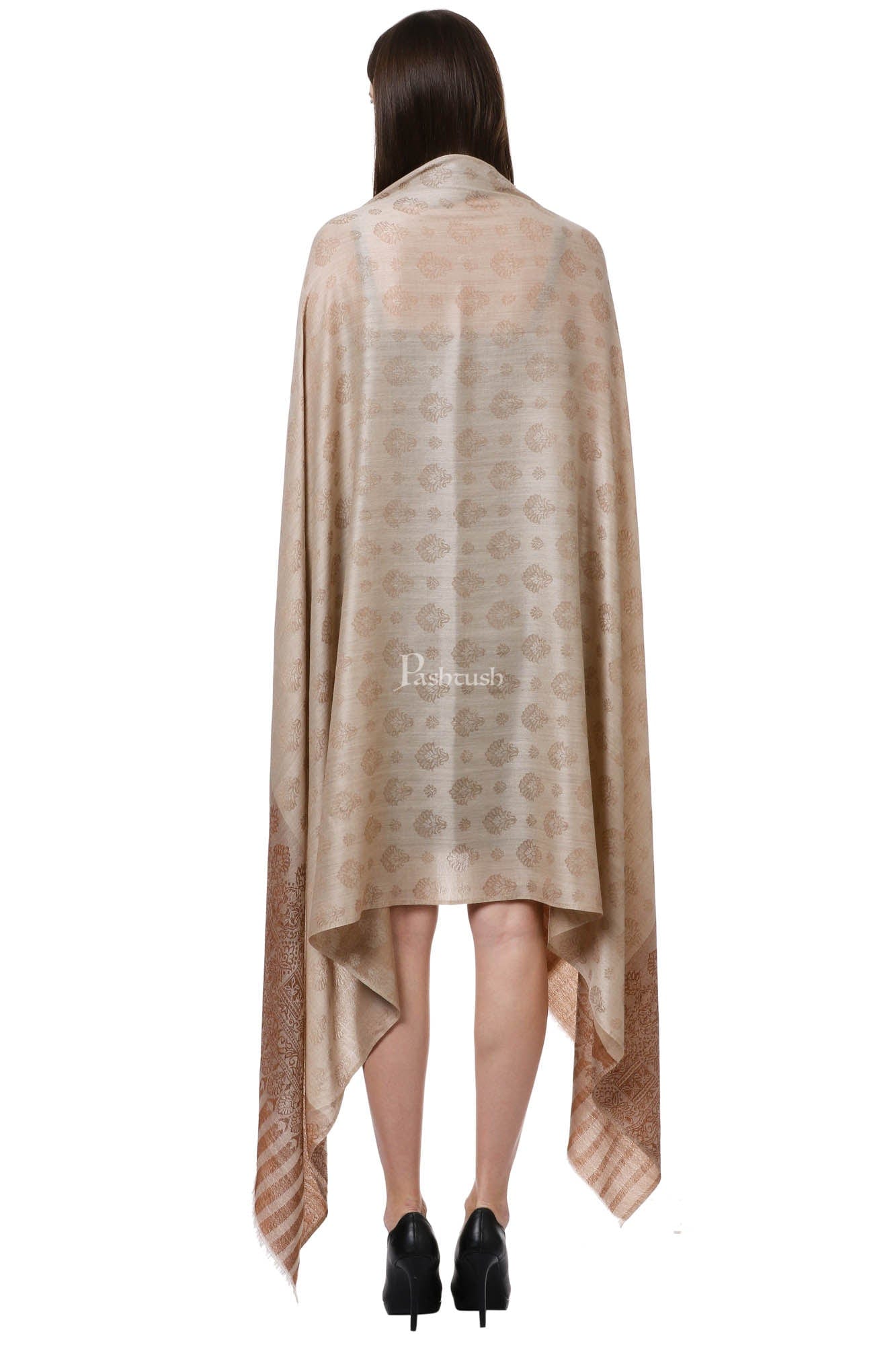 Pashtush India Womens Shawls Pashtush Womens Fine Wool Shawl, Sahara