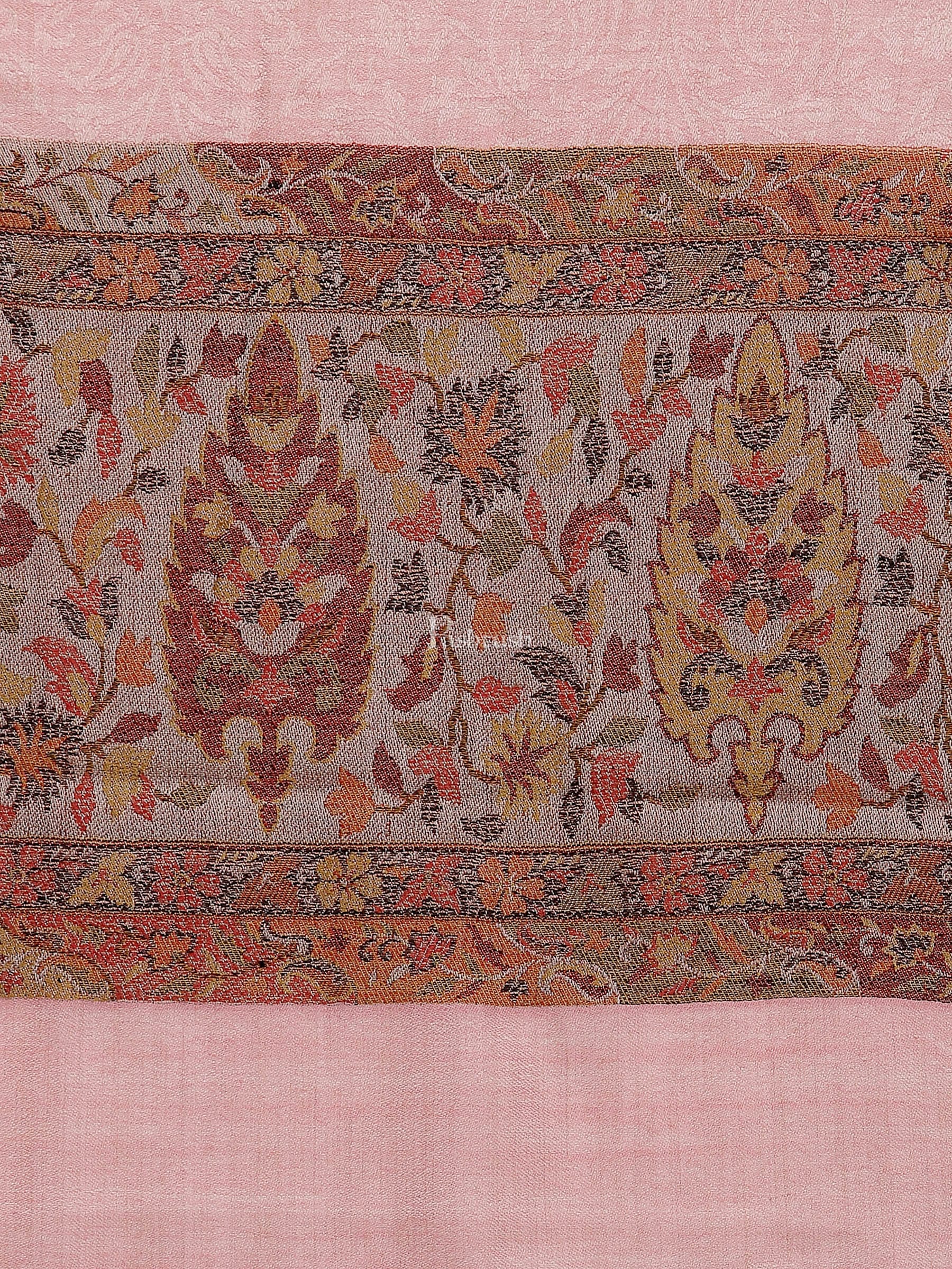 Pashtush India Womens Shawls Pashtush Womens Fine Wool Shawl, Soft Salmon Pink