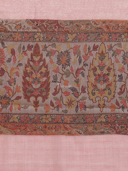 Pashtush India Womens Shawls Pashtush Womens Fine Wool Shawl, Soft Salmon Pink