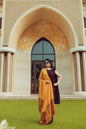 Pashtush Womens Fine Wool Shawl, Sunset Amber