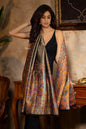 Pashtush India Womens Shawls Pashtush Womens Fine Wool Shawl, Twilight Darbar Palla Design, Multicolour