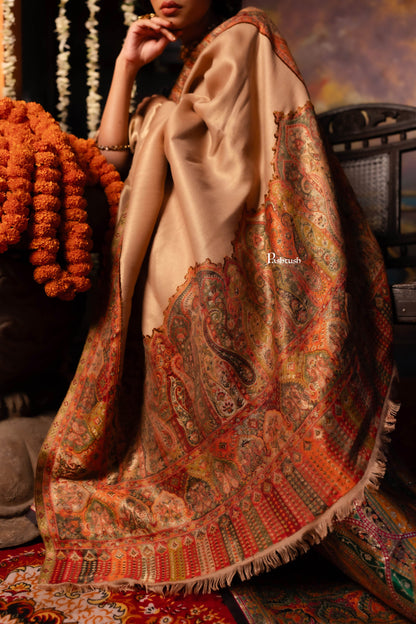 Pashtush India Womens Shawls Pashtush Womens Fine Wool Shawl, Twilight Paisley Palla Design, Multicolour