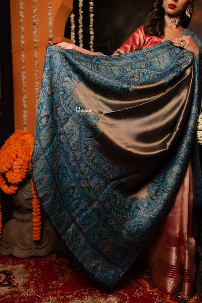 Pashtush India Womens Shawls Pashtush Womens Fine Wool Shawl, Twilight Paisley Palla Design, Multicolour