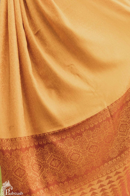 Pashtush Shawl Store Shawl Pashtush Womens Fine Wool Shawl, Ultra Soft Mustard