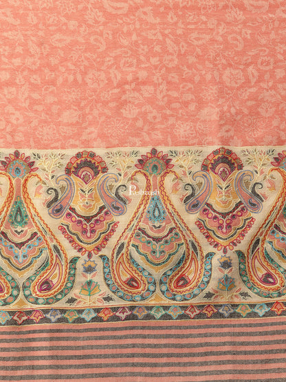 Pashtush India Womens Shawls Pashtush Womens Fine Wool Shawl, With Ethnic Palla Weave