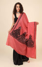 Pashtush India 114x228 Pashtush Womens Fine Wool Shawl, With Tone on Tone Nalki Embroidery, Soft and Warm