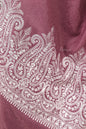 Pashtush India Womens Shawls Pashtush Womens Fine Wool Shawl, With Tone On Tone Nalki Embroidery, Soft And Warm, Peel Lilac