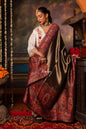 Pashtush India Womens Shawls Pashtush Womens Fine Wool Shawl, Woven King And Queen Design, Multicolour