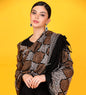 Pashtush India 70x200 Pashtush Womens Fine Wool, Silky Nalki Embroidery Needlework Stole, Black