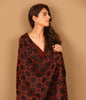 Pashtush India 70x200 Pashtush Womens Fine Wool, Soft and Warm, Checkered stole, Amber Black