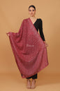 Pashtush India Womens Stoles and Scarves Scarf Pashtush womens Fine Wool stole, ethnic weave design, Maroon