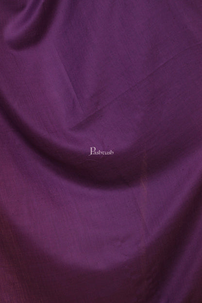 Pashtush India Womens Stoles and Scarves Scarf Pashtush womens Fine Wool stole, plain design, Purple