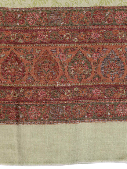 Pashtush India Womens Stoles and Scarves Scarf Pashtush Womens Fine Wool Stole With Palla Weave, Soft, Warm And Light Weight