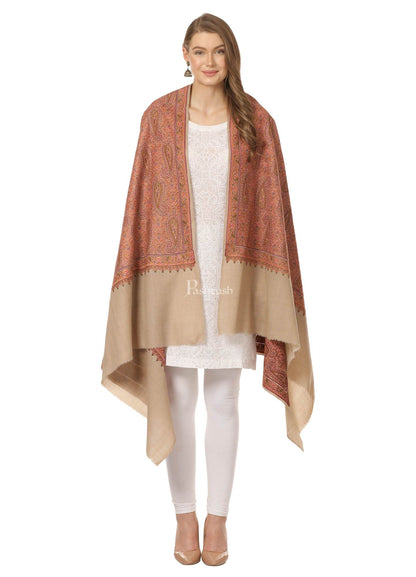 Pashtush India Womens Shawls Pashtush Womens Fineembroidery Shawl With Silk Thread Embroidery
