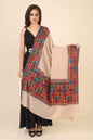 Pashtush India 114x228 Pashtush Womens Hand Embroidered Kalamkari Shawl, Fine Wool