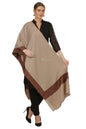 Pashtush India Womens Shawls Pashtush Womens Hand Embroidery Shawl, Border Design Shawls
