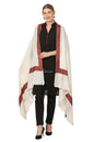 Pashtush India Womens Shawls Pashtush Womens Hand Embroidery Shawl, Fine Wool Shawls, Ivory