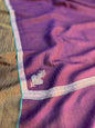 Pashtush India Womens Shawls Pashtush Womens, Hand Woven Pashmina Shawl, Kashmiri Hand Embroidery With Zari Weave Design, Purple